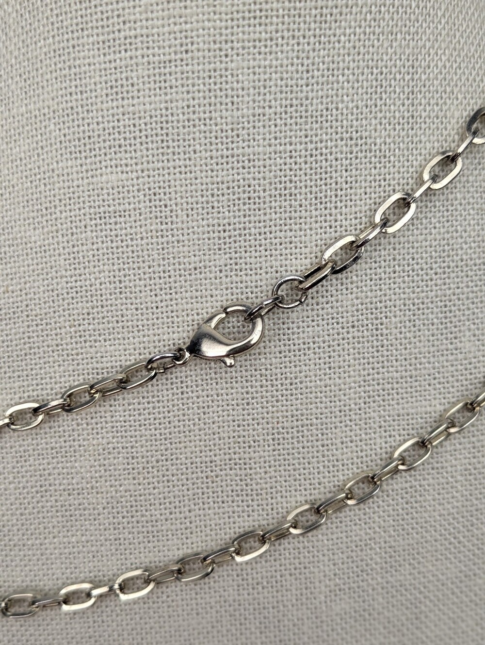 Silver Tone Watermelon Glass Station Necklace – 36” Long Vintage Style - Picture 6 of 6